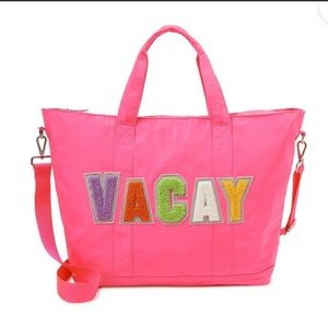 Vacay Hot Pink Tote Beach Bag